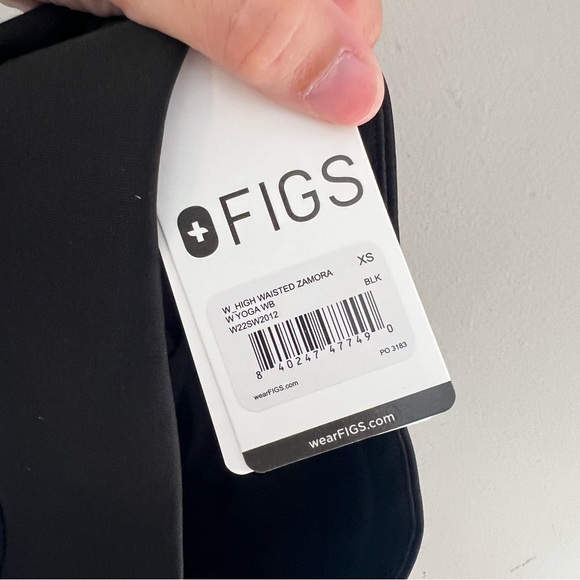 NWT FIGS- High Waisted Zamora Jogger Scrub Pants Black Medical Doctor Nurse - Picture 8 of 8